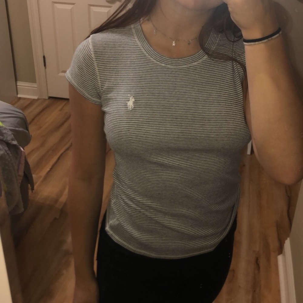 Grey and White Polo Tshirt